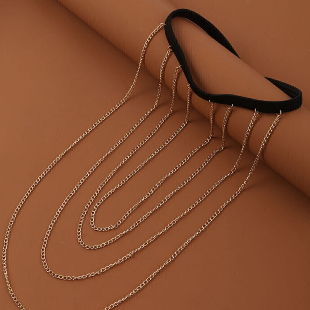 Multi Layered Leg Chain In Gold - Picture 3 of 5